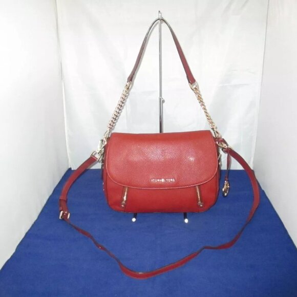 Michael Kors Bedford Legacy Leather Flap Shoulder Bag $298 Brandy #3168 - Picture 1 of 13